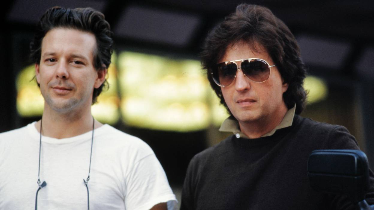 Mickey Rourke and Michael Cimino on the set of Year of the Dragon