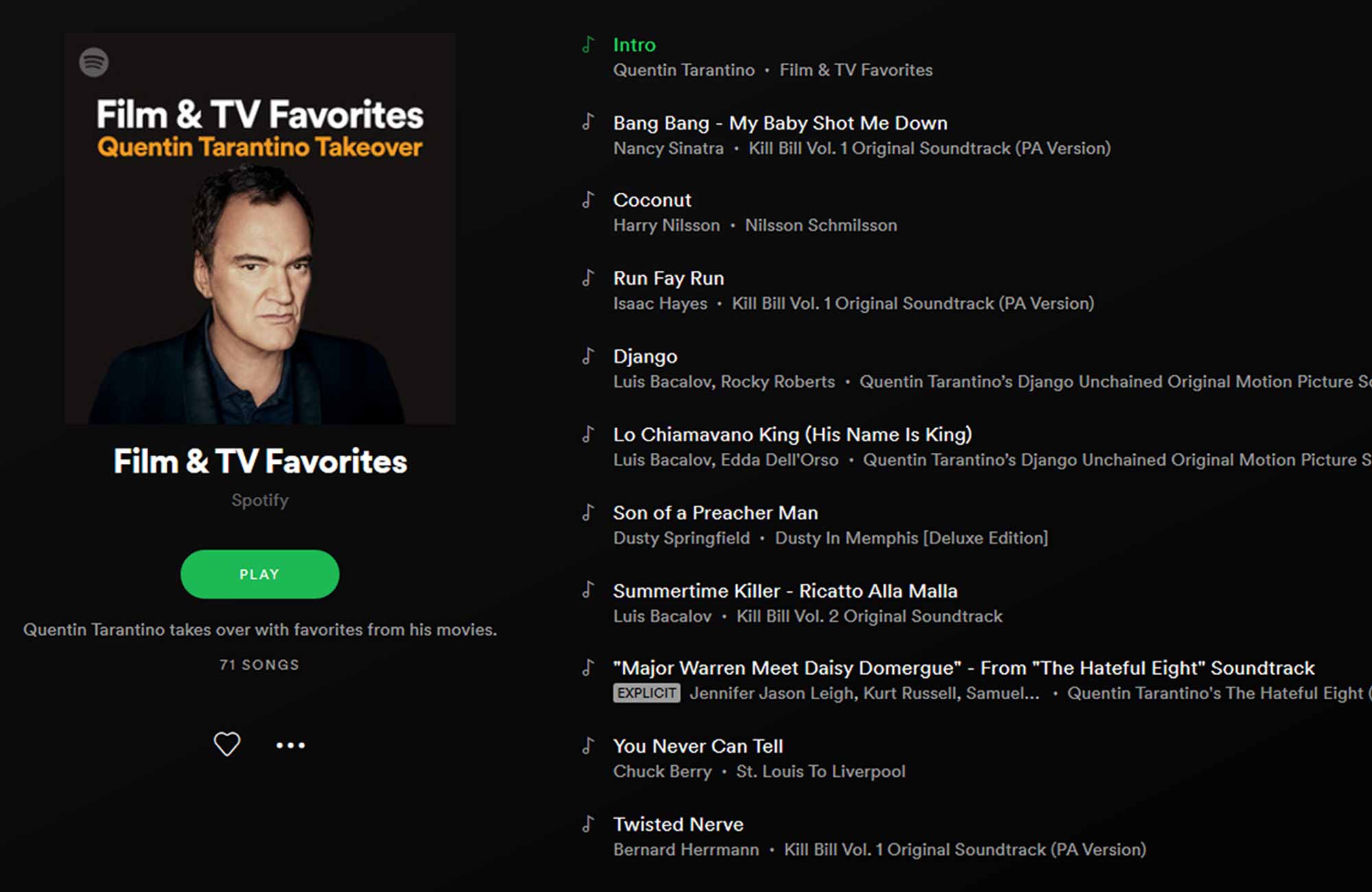 Quentin Tarantino Takeover