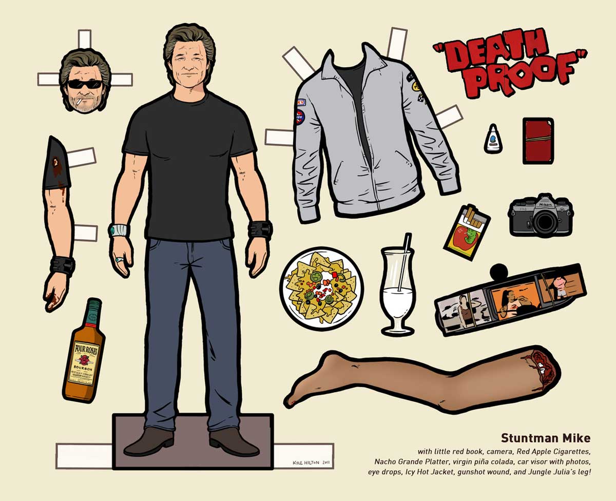 Death Proof paper doll by Kyle Hilton
